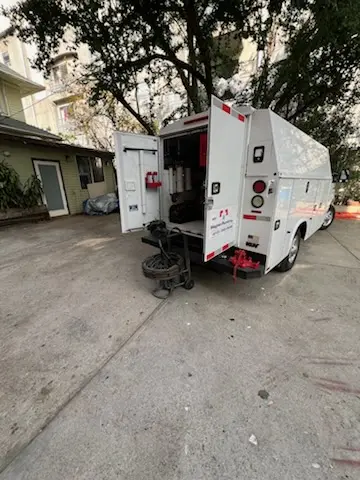 Magnet Plumbing service vehicle on-site for Faucet Repair in New York
